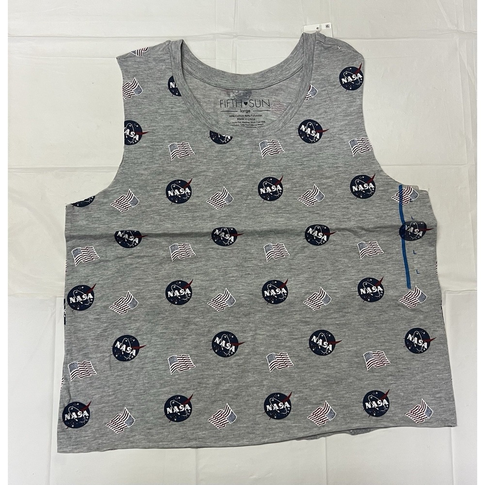 Fifth Sun NASA patriotic Sleeveless T-shirt Women's Size L